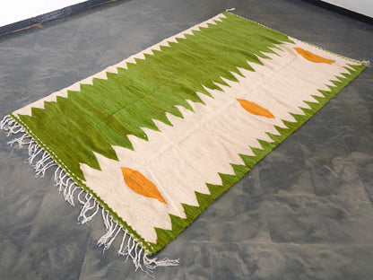 5x8 ft Handmade Amazigh Kilim Rug ⵜⵓⴷⴻⵔⵜ. FREE SHIPPING