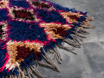 Handmade Amazigh Rug Boucherouite. FREE SHIPPING