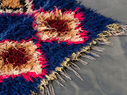 Handmade Amazigh Rug Boucherouite. FREE SHIPPING