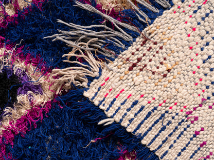 Handmade Amazigh Rug Boucherouite. FREE SHIPPING