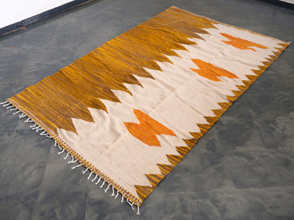 5x8 ft Handmade Amazigh Kilim Rug ⴰⵏⵉⵔ. FREE SHIPPING