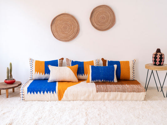 180cm/6ft Handmade Amazigh Zayan Sofa ⵜⴰⴼⵍⴻⵙⵜ