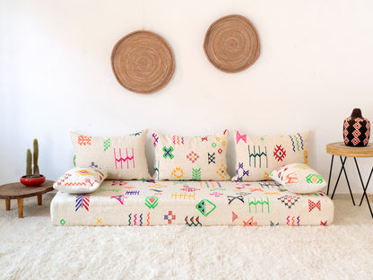 180cm/6ft Handmade Amazigh Akchour Sofa ⵜⴰⴼⵍⴻⵙⵜ