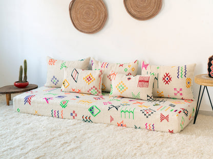 180cm/6ft Handmade Amazigh Akchour Sofa ⵜⴰⴼⵍⴻⵙⵜ