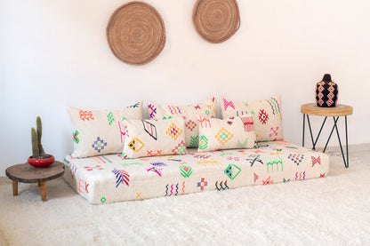 180cm/6ft Handmade Amazigh Akchour Sofa ⵜⴰⴼⵍⴻⵙⵜ