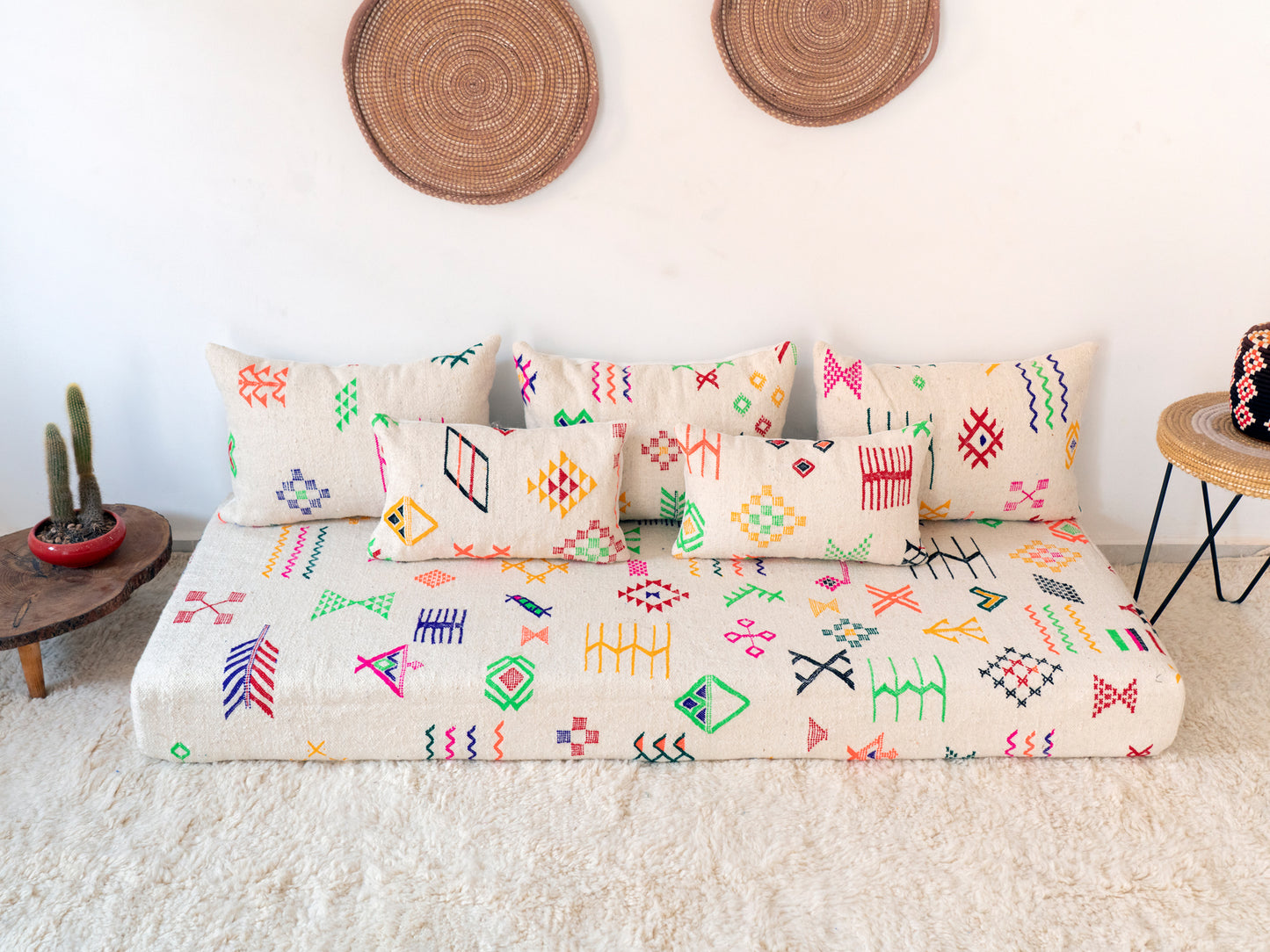 180cm/6ft Handmade Amazigh Akchour Sofa ⵜⴰⴼⵍⴻⵙⵜ