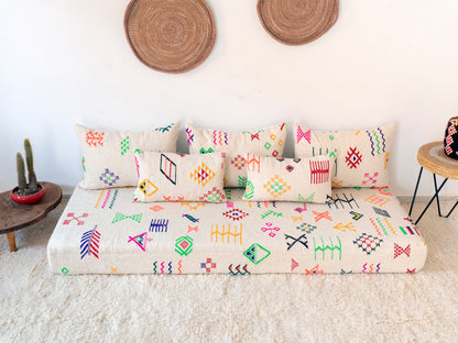 180cm/6ft Handmade Amazigh Akchour Sofa ⵜⴰⴼⵍⴻⵙⵜ