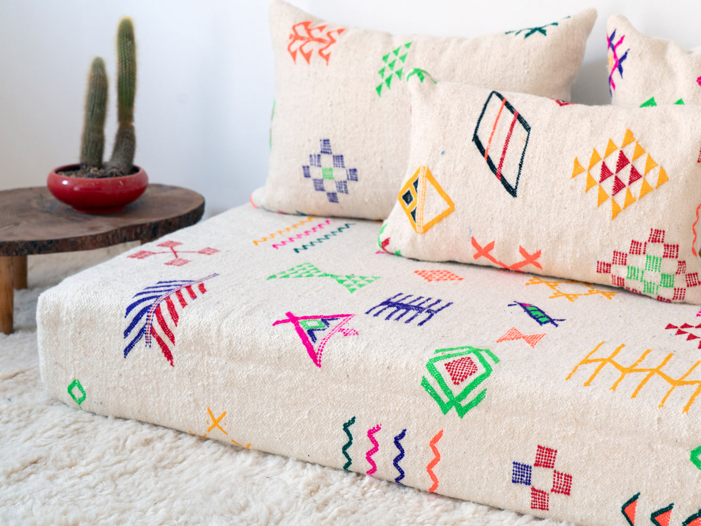 180cm/6ft Handmade Amazigh Akchour Sofa ⵜⴰⴼⵍⴻⵙⵜ