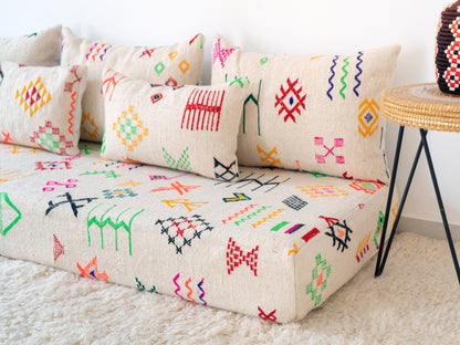 180cm/6ft Handmade Amazigh Akchour Sofa ⵜⴰⴼⵍⴻⵙⵜ