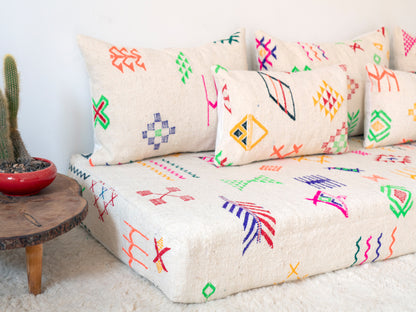 180cm/6ft Handmade Amazigh Akchour Sofa ⵜⴰⴼⵍⴻⵙⵜ