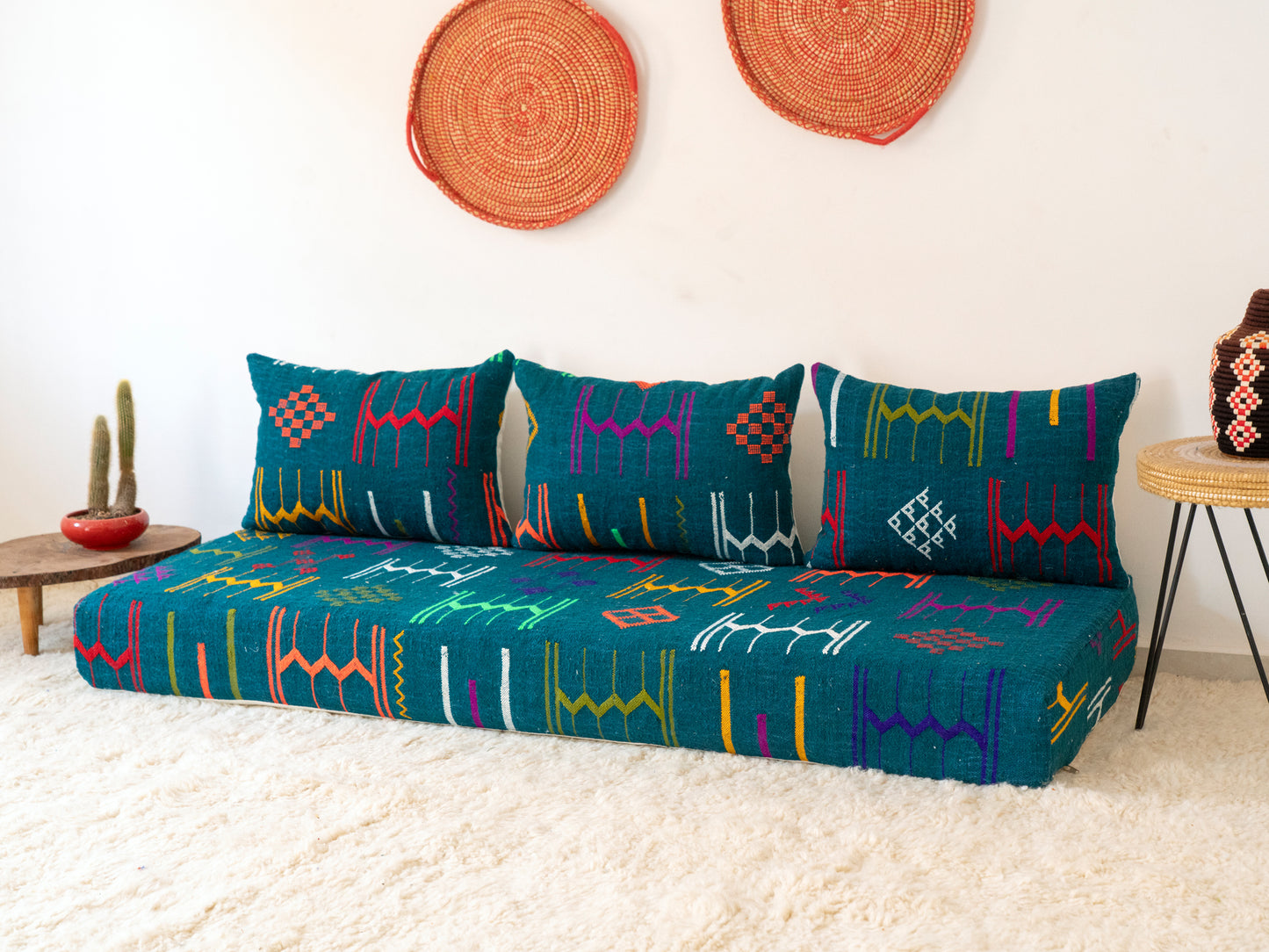 180cm/6ft Handmade Amazigh Imazighen Sofa ⵜⴰⴼⵍⴻⵙⵜ