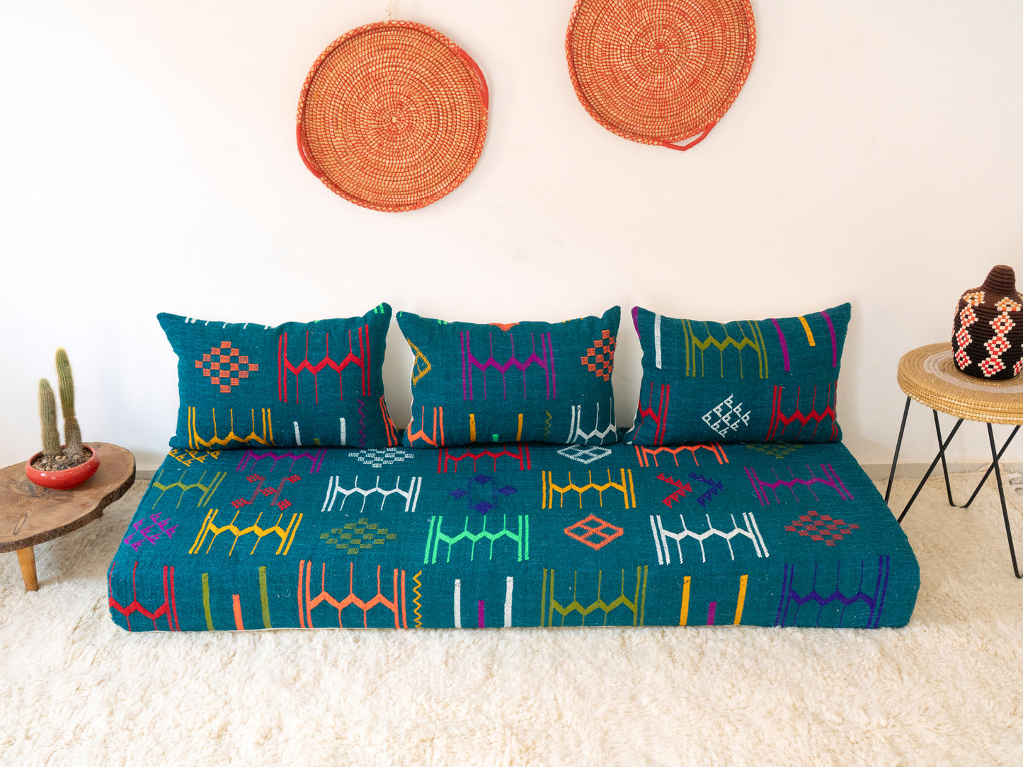 180cm/6ft Handmade Amazigh Imazighen Sofa ⵜⴰⴼⵍⴻⵙⵜ
