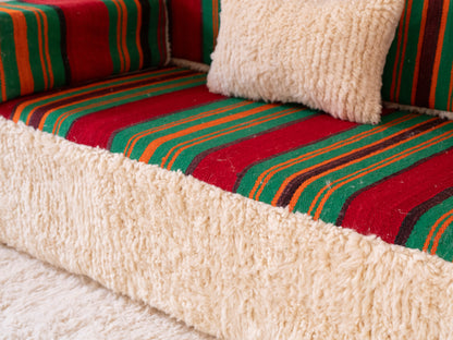 210cm/7ft Handmade Amazigh Amalou Sofa ⵜⴰⴼⵍⴻⵙⵜ