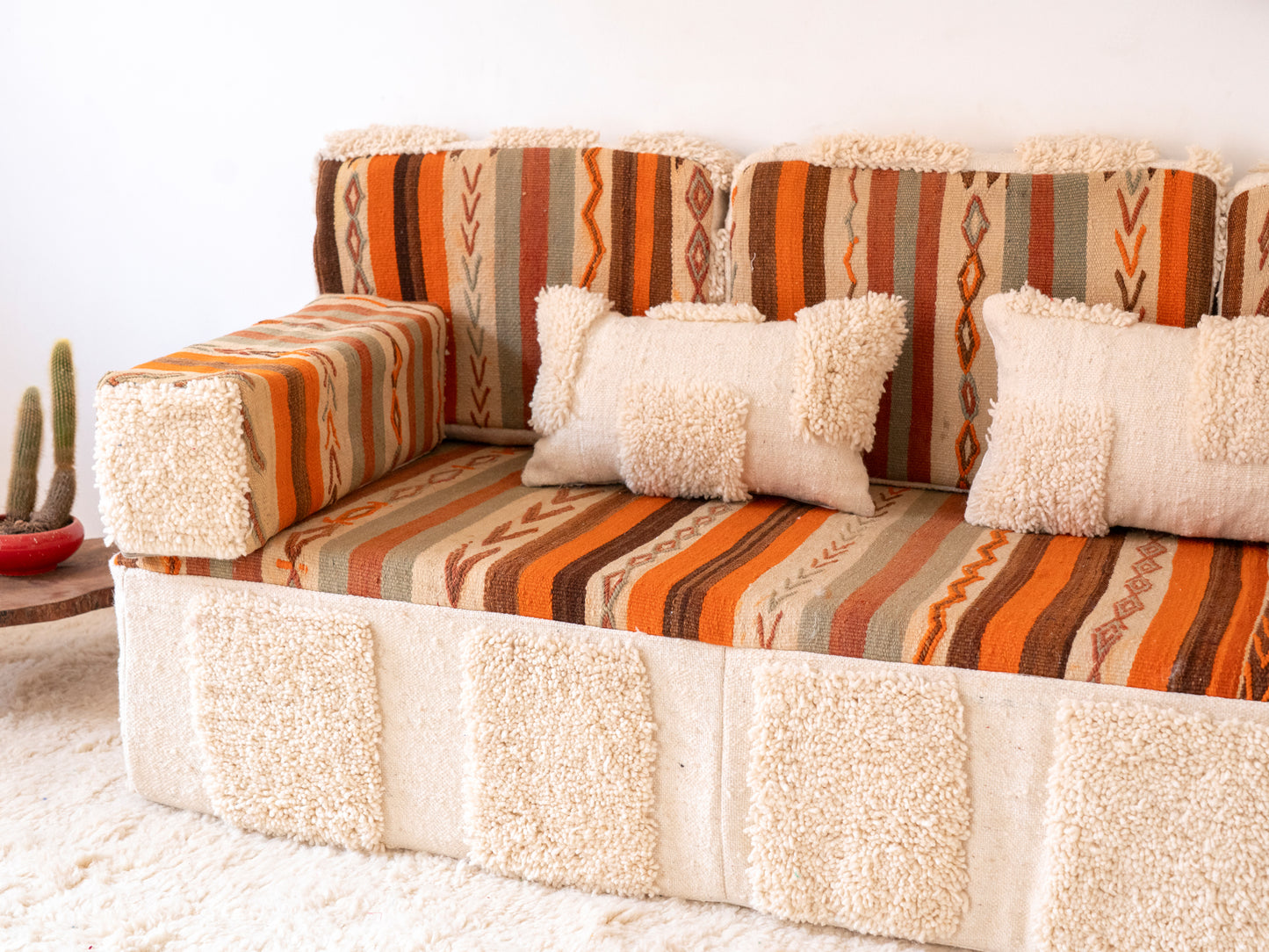 180cm/6ft Handmade Amazigh Meknes Sofa ⵜⴰⴼⵍⴻⵙⵜ