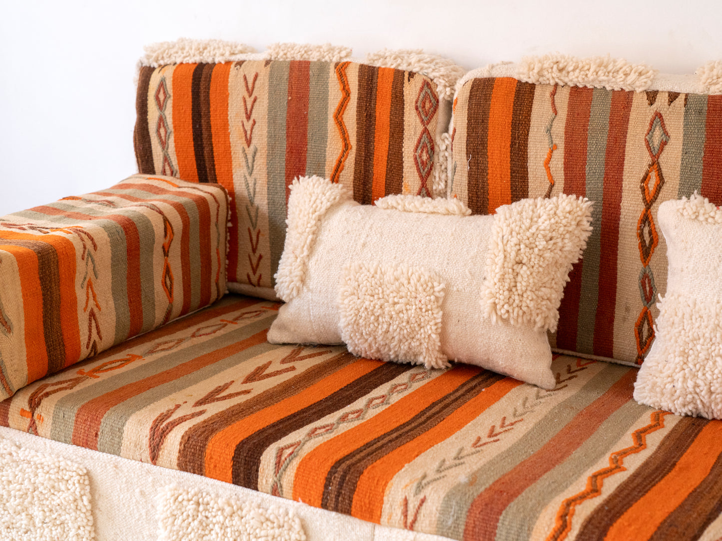 180cm/6ft Handmade Amazigh Meknes Sofa ⵜⴰⴼⵍⴻⵙⵜ