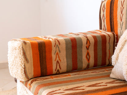 180cm/6ft Handmade Amazigh Meknes Sofa ⵜⴰⴼⵍⴻⵙⵜ