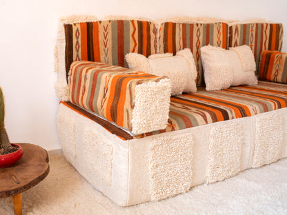 180cm/6ft Handmade Amazigh Meknes Sofa ⵜⴰⴼⵍⴻⵙⵜ