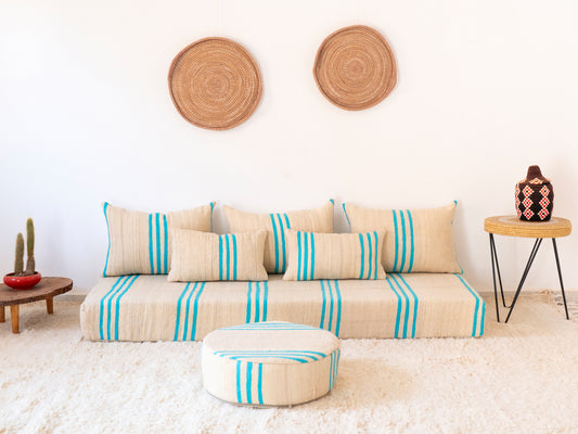 210cm/7ft Handmade Amazigh Laayoun Sofa ⵜⴰⴼⵍⴻⵙⵜ