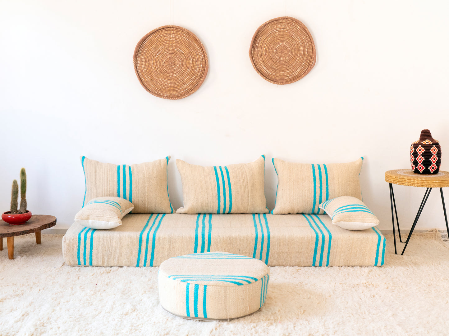 210cm/7ft Handmade Amazigh Laayoun Sofa ⵜⴰⴼⵍⴻⵙⵜ