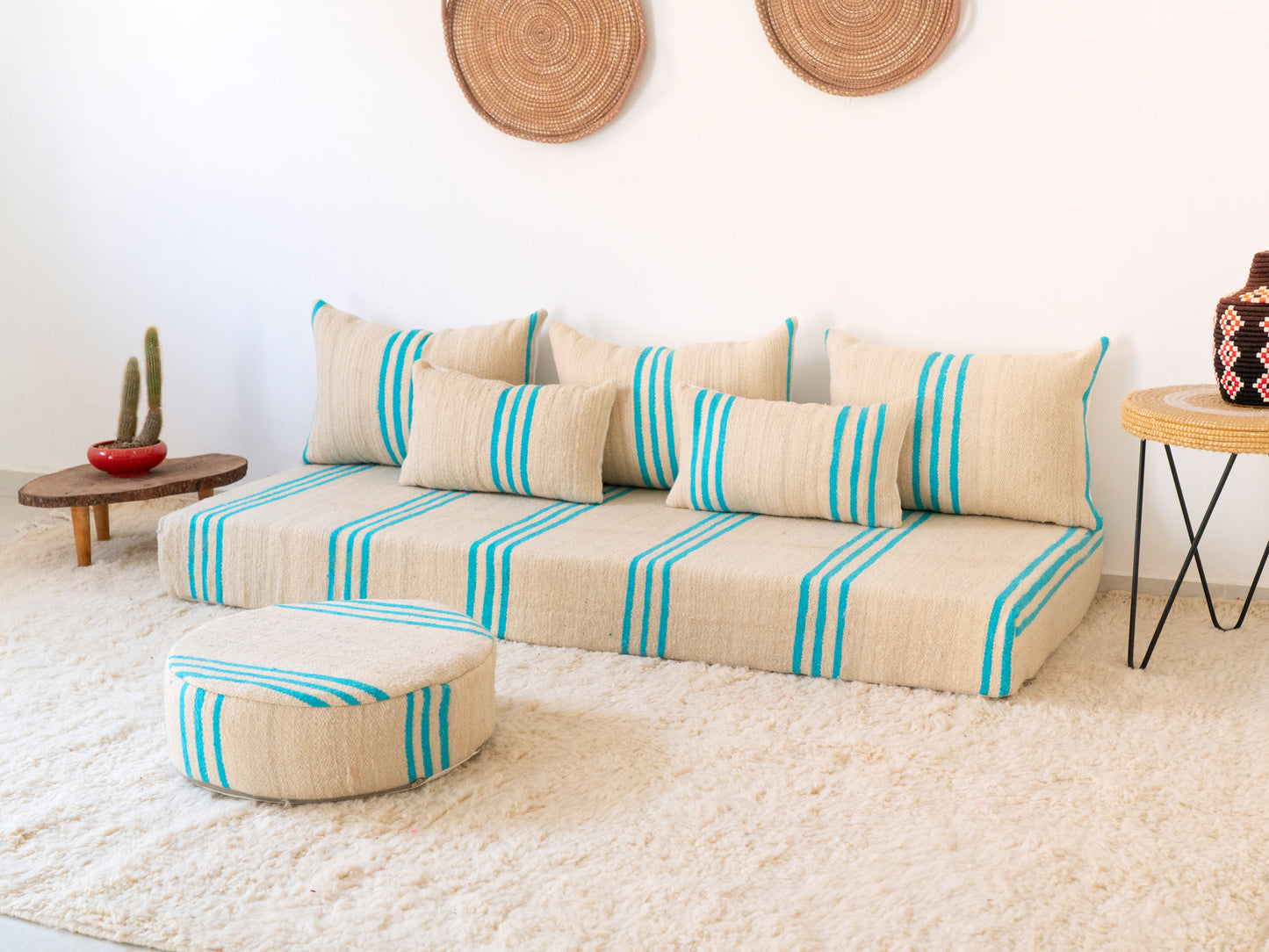 210cm/7ft Handmade Amazigh Laayoun Sofa ⵜⴰⴼⵍⴻⵙⵜ