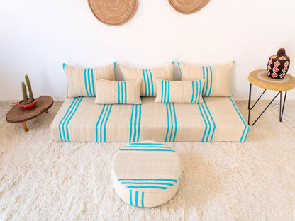 210cm/7ft Handmade Amazigh Laayoun Sofa ⵜⴰⴼⵍⴻⵙⵜ