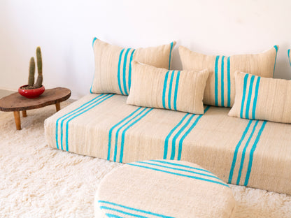 210cm/7ft Handmade Amazigh Laayoun Sofa ⵜⴰⴼⵍⴻⵙⵜ