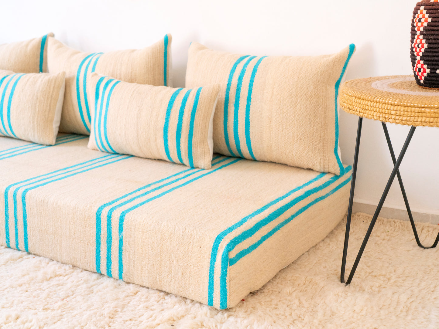 210cm/7ft Handmade Amazigh Laayoun Sofa ⵜⴰⴼⵍⴻⵙⵜ