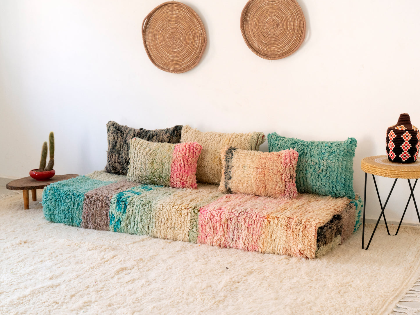 180cm/6ft Handmade Amazigh Titrit Sofa ⵜⴰⴼⵍⴻⵙⵜ