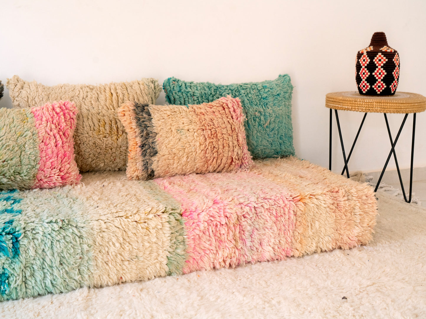 180cm/6ft Handmade Amazigh Titrit Sofa ⵜⴰⴼⵍⴻⵙⵜ