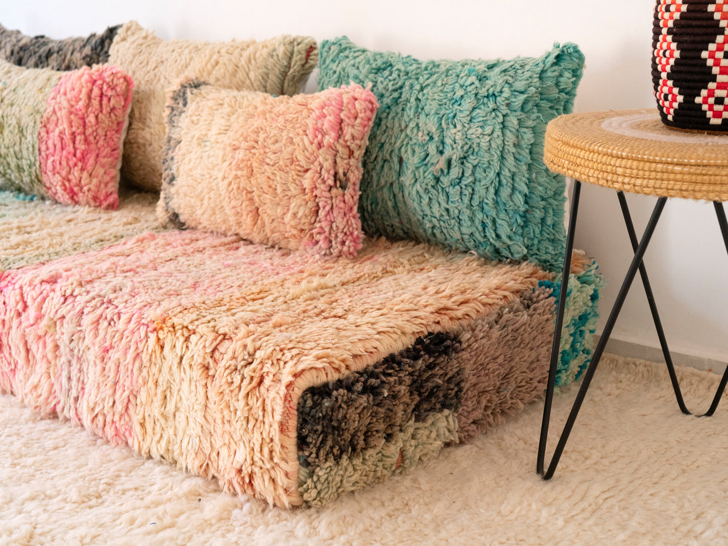 180cm/6ft Handmade Amazigh Titrit Sofa ⵜⴰⴼⵍⴻⵙⵜ