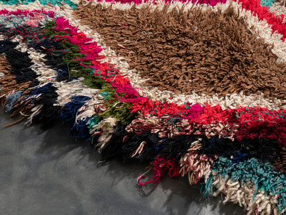 3X6 Handmade Amazigh Rug Boucherouite. FREE SHIPPING