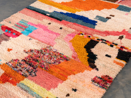 6x8 ft Handmade Amazigh Rug Boujaad Illi ⵉⵍⵍⵉ. FREE SHIPPING