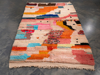 6x8 ft Handmade Amazigh Rug Boujaad Illi ⵉⵍⵍⵉ. FREE SHIPPING