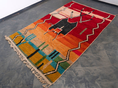 6x10 ft Handmade Amazigh Rug Boujaad Zina ⵣⵉⵏⴰ. FREE SHIPPING