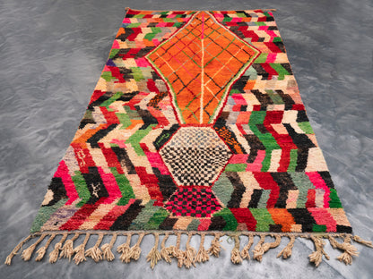 5x9 ft Handmade Amazigh Rug Boujaad Titrit ⵜⵉⵜⵔⵉⵜ. FREE SHIPPING