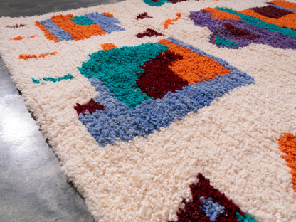 4x5 ft Handmade Rug Amazigh Amoud ⴰⵢⵢⵓⵔ. FREE SHIPPING