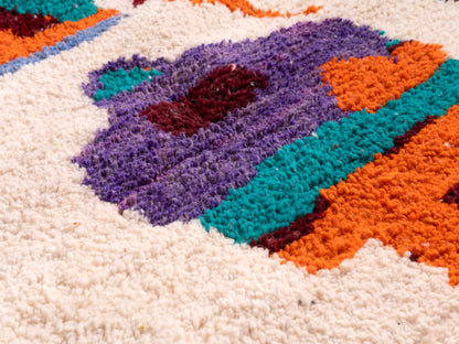 4x5 ft Handmade Rug Amazigh Amoud ⴰⵢⵢⵓⵔ. FREE SHIPPING