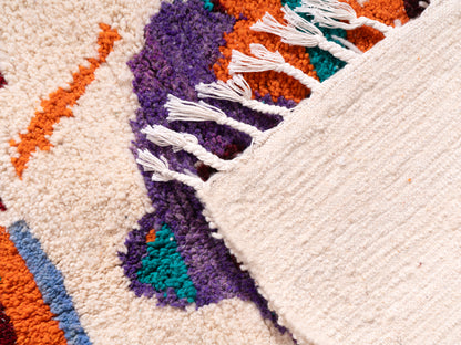4x5 ft Handmade Rug Amazigh Amoud ⴰⵢⵢⵓⵔ. FREE SHIPPING