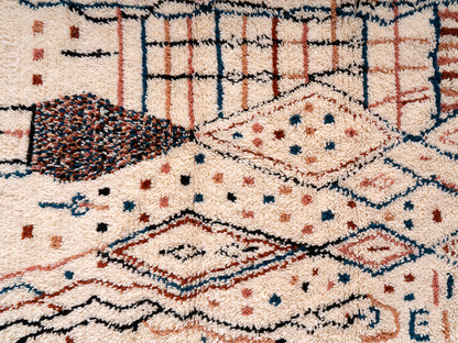 3x5 ft Handmade Rug Amazigh Azilal ⴰⵏⵉⵔ. FREE SHIPPING