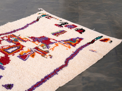 3x5 ft Handmade Rug Amazigh Azilal ⵜⵓⴷⴻⵔⵜ. FREE SHIPPING