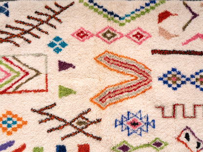 3x5 ft Handmade Rug Amazigh Azilal ⴰⵢⵢⵓⵔ. FREE SHIPPING