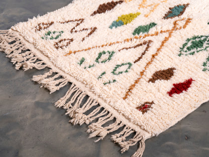 3x5 ft Handmade Rug Amazigh Azilal ⵢⴰⵣ. FREE SHIPPING