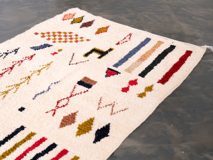 3x5 ft Handmade Rug Amazigh Azilal ⴰⴼⵓⵍⴽⵉ. FREE SHIPPING