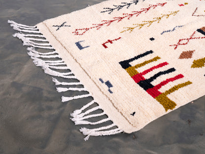 3x5 ft Handmade Rug Amazigh Azilal ⴰⴼⵓⵍⴽⵉ. FREE SHIPPING