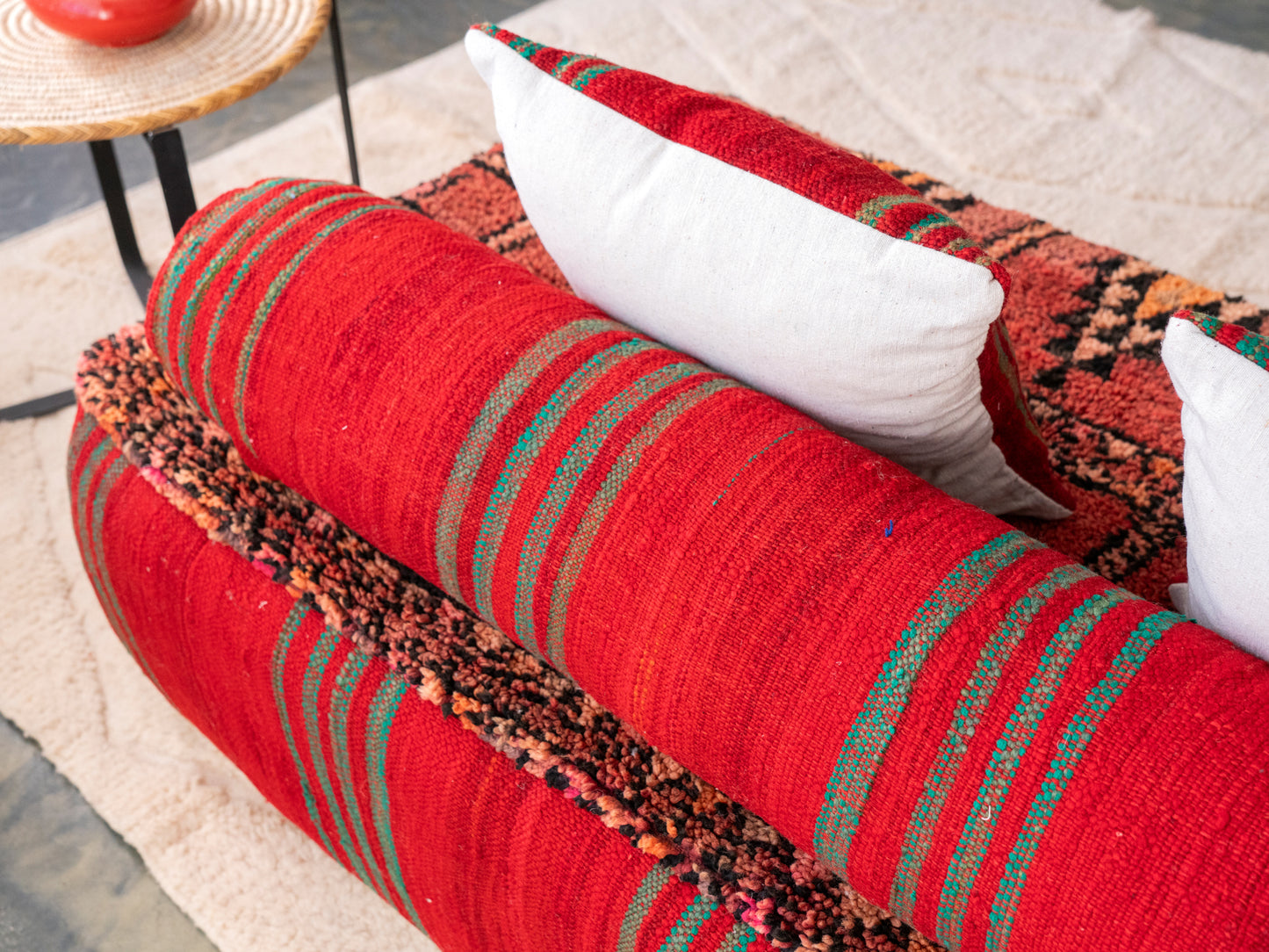 5ft Handmade Amazigh Sofa Marrakech ⵜⴰⴼⵍⴻⵙⵜ. FREE SHIPPING