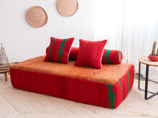 5ft Handmade Amazigh Sofa Agdal ⵜⴰⴼⵍⴻⵙⵜ. FREE SHIPPING