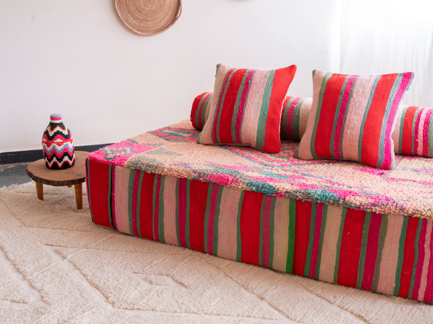 5ft Handmade Amazigh Sofa Sefrou ⵜⴰⴼⵍⴻⵙⵜ. FREE SHIPPING