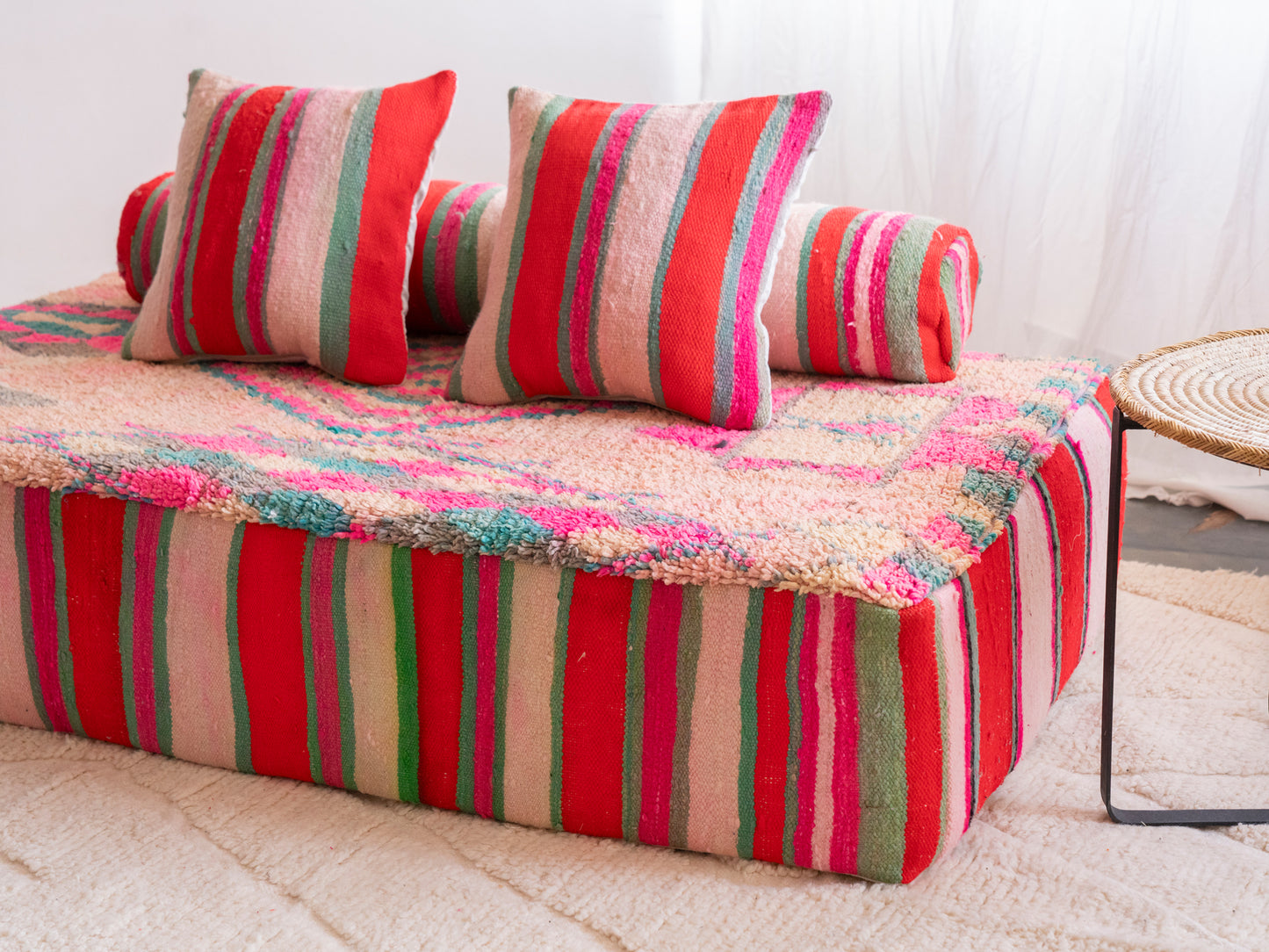 5ft Handmade Amazigh Sofa Sefrou ⵜⴰⴼⵍⴻⵙⵜ. FREE SHIPPING