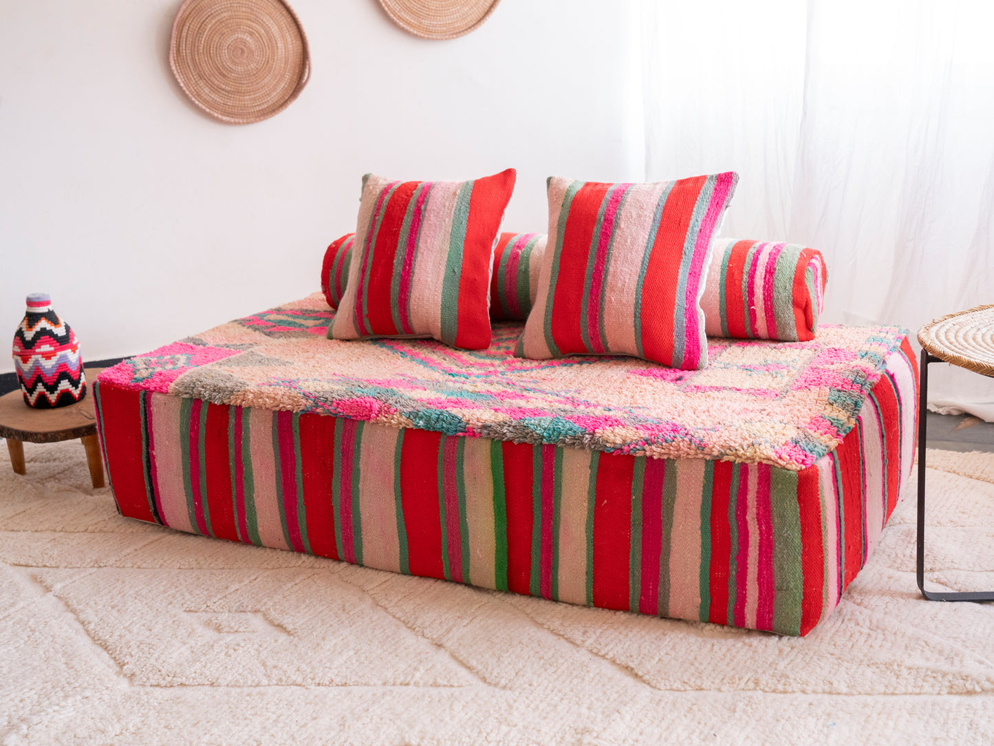 5ft Handmade Amazigh Sofa Sefrou ⵜⴰⴼⵍⴻⵙⵜ. FREE SHIPPING