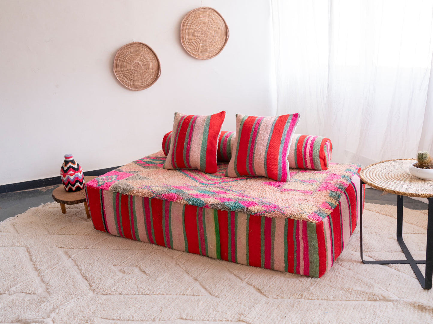 5ft Handmade Amazigh Sofa Sefrou ⵜⴰⴼⵍⴻⵙⵜ. FREE SHIPPING